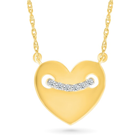 1/20 CT. T.w. Diamond Heart Necklace in 10K Gold