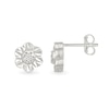 Thumbnail Image 2 of Diamond Accent Flower Stud Earrings in Sterling Silver