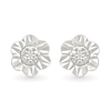 Thumbnail Image 4 of Diamond Accent Flower Stud Earrings in Sterling Silver