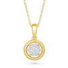 Thumbnail Image 1 of 1/10 CT. T.W. Multi-Diamond Rope-Textured Frame Pendant in 10K Gold