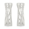 Thumbnail Image 4 of Diamond Accent Multi-Row Criss-Cross Hoop Earrings in Sterling Silver