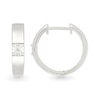 Thumbnail Image 2 of Diamond Accent Miracle Solitaire Hoop Earrings in Sterling Silver