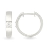 Thumbnail Image 3 of Diamond Accent Miracle Solitaire Hoop Earrings in Sterling Silver