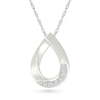Thumbnail Image 1 of 1/20 CT. T.W. Diamond Teardrop Pendant in Sterling Silver