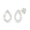 Thumbnail Image 1 of 1/20 CT. T.W. Diamond Teardrop Stud Earrings in Sterling Silver