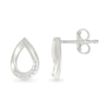 Thumbnail Image 2 of 1/20 CT. T.W. Diamond Teardrop Stud Earrings in Sterling Silver