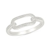Thumbnail Image 1 of Diamond Accent Paper Clip Link Ring in Sterling Silver
