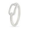 Thumbnail Image 3 of Diamond Accent Paper Clip Link Ring in Sterling Silver