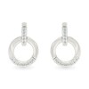Thumbnail Image 4 of 1/20 CT. T.W. Diamond Circle Drop Earrings in Sterling Silver