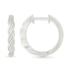 Thumbnail Image 2 of Diamond Accent Braided Hoop Earrings in Sterling Silver