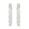 Thumbnail Image 4 of Diamond Accent Braided Hoop Earrings in Sterling Silver