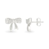 Thumbnail Image 2 of Diamond Accent Bow Stud Earrings in Sterling Silver