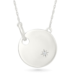 Diamond Accent Star Medallion Necklace in Sterling Silver