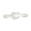 Thumbnail Image 2 of Diamond Accent Twisted Knot Ring in Sterling Silver