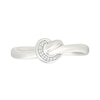Thumbnail Image 4 of Diamond Accent Twisted Knot Ring in Sterling Silver