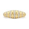 Thumbnail Image 1 of 1/10 CT. T.W. Diamond Tapered Ribbed Ring in Sterling Silver with 24K Gold Plate