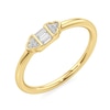 Thumbnail Image 2 of 1/10 CT. T.W. Baguette and Round Diamond Tri-Sides Ring in 10K Gold