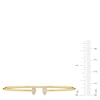 Thumbnail Image 3 of 1/10 CT. T.W. Baguette and Round Diamond Tri-Sides Open Bangle in Hollow 10K Gold - 7.25"