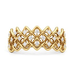 1/3 CT. T.W. Princess-Cut Diamond Woven Ring in 10K Gold