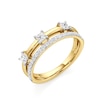 Thumbnail Image 2 of 1/2 CT. T.W. Princess-Cut and Round Diamond Faux Stack Ring in 10K Gold