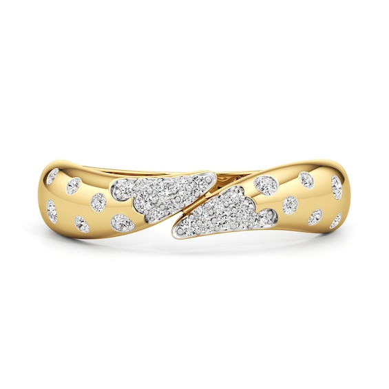 1/4 CT. T.w. Diamond Tapered Bypass Ring in 10K Gold