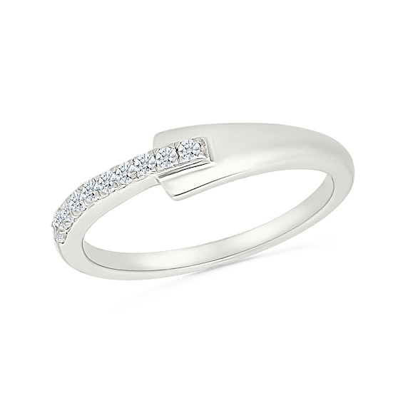 1/10 CT. T.w. Diamond Flared Ring in Sterling Silver