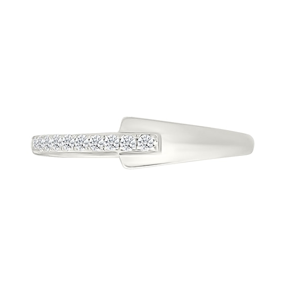 1/10 CT. T.w. Diamond Flared Ring in Sterling Silver