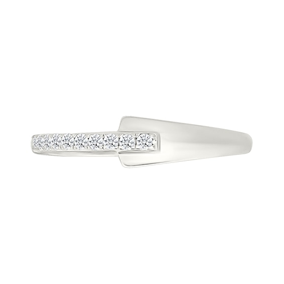 1/10 CT. T.w. Diamond Flared Ring in Sterling Silver