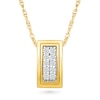 Thumbnail Image 1 of 1/15 CT. T.W. Diamond Frame Rectangle Pendant in 10K Gold