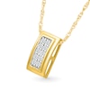 Thumbnail Image 2 of 1/15 CT. T.W. Diamond Frame Rectangle Pendant in 10K Gold