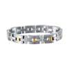 Thumbnail Image 1 of Cross Link Bracelet in Titanium and 14K Gold - 8.0"