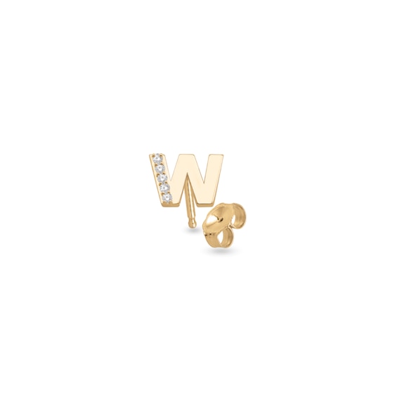 1/15 CT. T.w. Lab-Grown Diamond Initial Single Stud Earring (1 Letter)