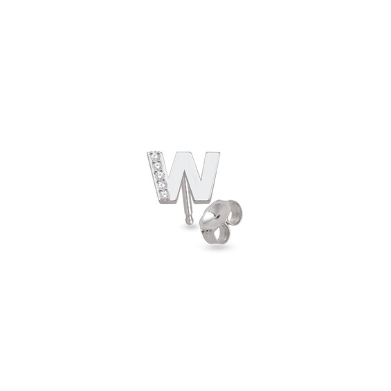 1/15 CT. T.w. Lab-Grown Diamond Initial Single Stud Earring (1 Letter)