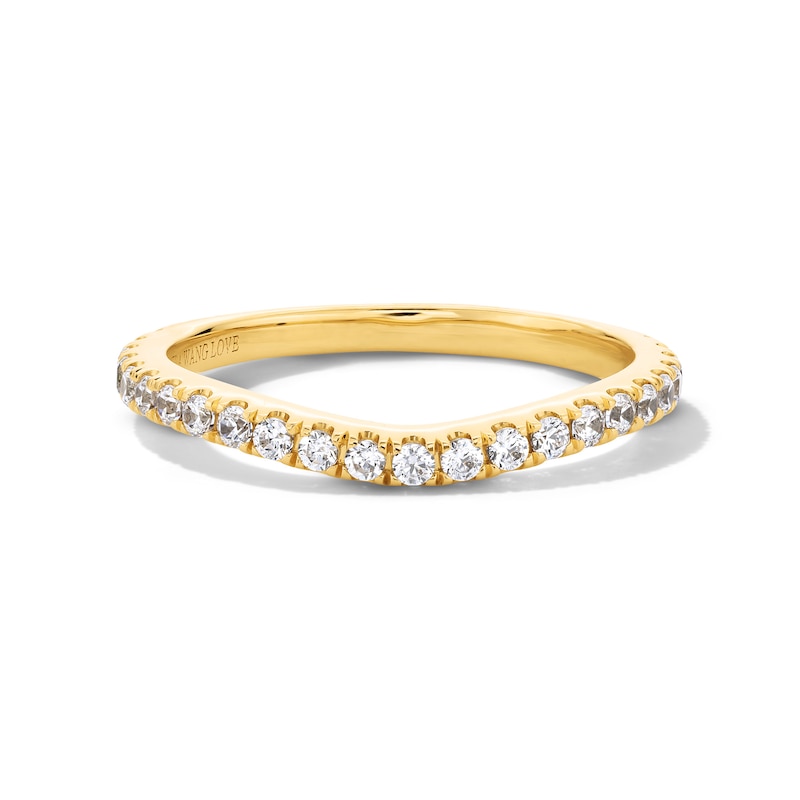 Main Image 1 of Vera Wang Love Collection 1/3 CT. T.W. Certified Lab-Grown Diamond Contour Wedding Band in 14K Gold (F/VS2)