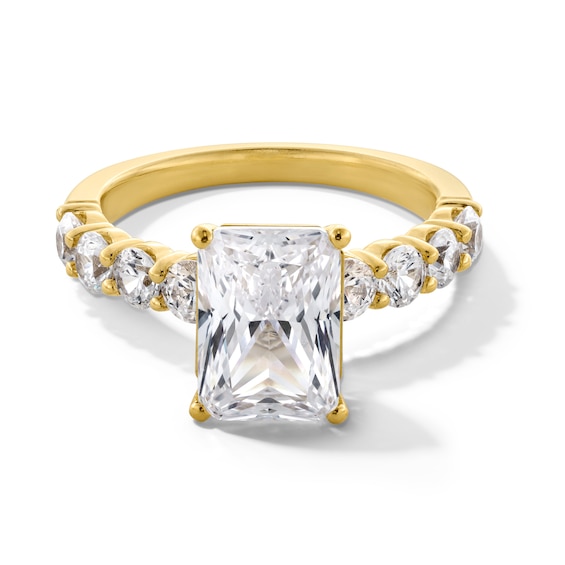 4 CT. T.w. Radiant-Cut Certified Lab-Grown Diamond Engagement Ring in 14K Gold (F/Si2)
