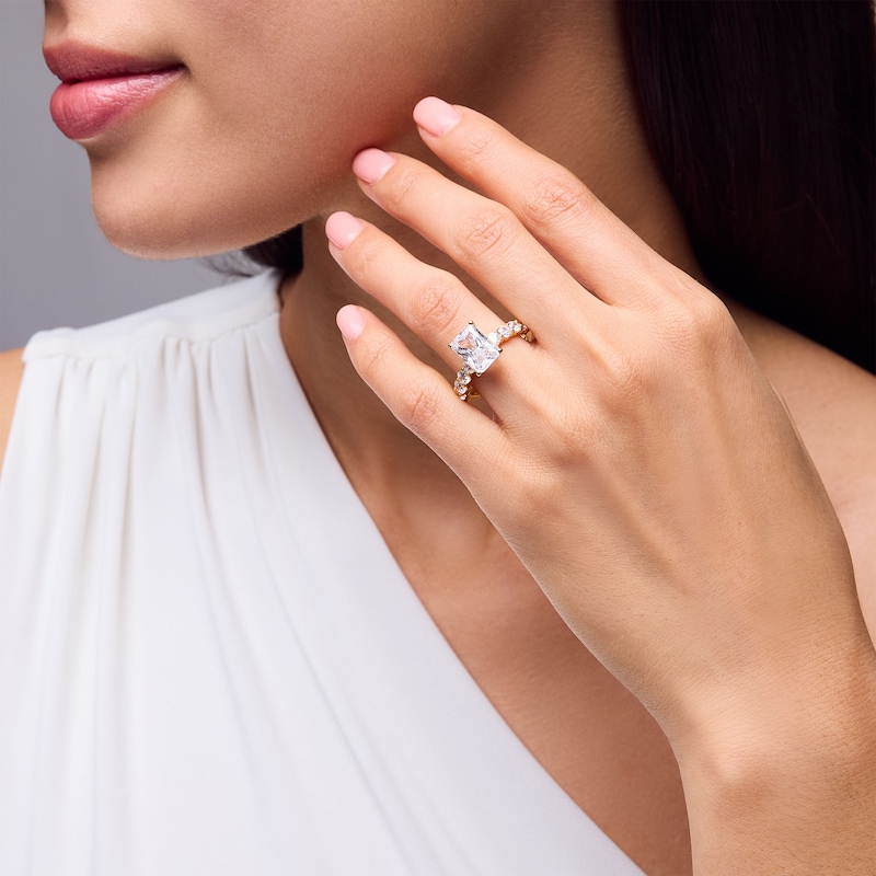 Main Image 2 of 4 CT. T.W. Radiant-Cut Certified Lab-Grown Diamond Engagement Ring in 14K Gold (F/SI2)