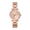 Thumbnail Image 1 of Ladies’ Fossil Carlie Crystal Accent Rose-Tone IP Watch with Rose-Tone Sunray Dial (Model: ES4301)