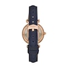 Thumbnail Image 2 of Ladies’ Fossil Carlie Rose-Tone IP Blue Leather Strap Watch with White Mother-of-Pearl Dial (Model: ES4502)