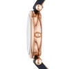 Thumbnail Image 3 of Ladies’ Fossil Carlie Rose-Tone IP Blue Leather Strap Watch with White Mother-of-Pearl Dial (Model: ES4502)