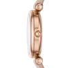 Thumbnail Image 3 of Ladies’ Fossil Carlie Rose-Tone IP Pink Leather Strap Watch with White Mother-of-Pearl Dial (Model: ES4699)