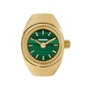 Thumbnail Image 2 of Ladies’ Fossil Gold-Tone IP Ring Watch with Malachite Dial (Model: ES5308)