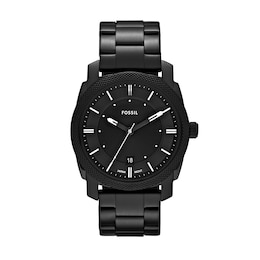 Men’s Fossil Machine Black IP Watch with Black Dial (Model: FS4775)