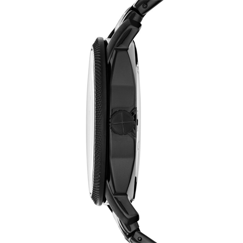 Main Image 3 of Men’s Fossil Machine Black IP Watch with Black Dial (Model: FS4775)
