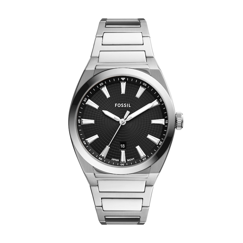 Main Image 1 of Men’s Fossil Everett Watch with Textured Black Sunray Dial (Model: FS5821)