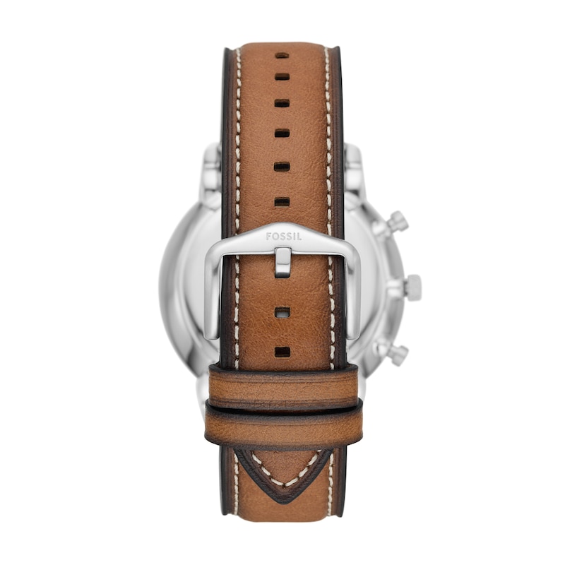 Main Image 2 of Men’s Fossil Neutra Brown Leather Strap Chronograph Watch with Green Dial (Model: FS5963)