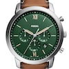 Thumbnail Image 5 of Men’s Fossil Neutra Brown Leather Strap Chronograph Watch with Green Dial (Model: FS5963)