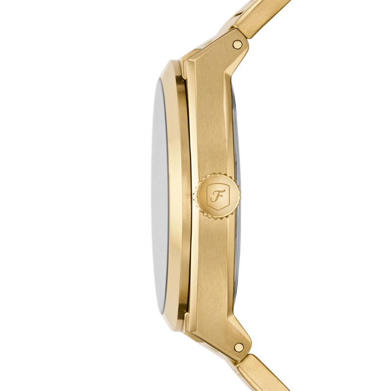 Main Image 3 of Men’s Fossil Everett Gold-Tone IP Watch with Textured Gold-Tone Sunray Dial (Model: FS5965)