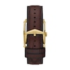 Thumbnail Image 2 of Men’s Fossil Carraway Gold-Tone IP Brown Leather Strap Watch with Rectangular White Dial (Model: FS6011)