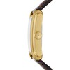 Thumbnail Image 3 of Men’s Fossil Carraway Gold-Tone IP Brown Leather Strap Watch with Rectangular White Dial (Model: FS6011)