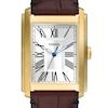 Thumbnail Image 5 of Men’s Fossil Carraway Gold-Tone IP Brown Leather Strap Watch with Rectangular White Dial (Model: FS6011)